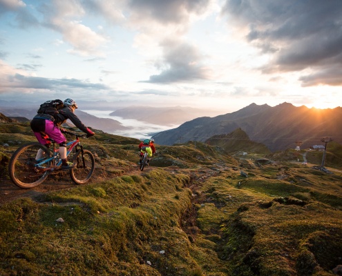 kaprun Mountainbiker auf einem Berg in Kaprun
