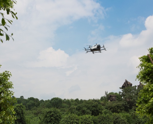EHang 216 im Flug